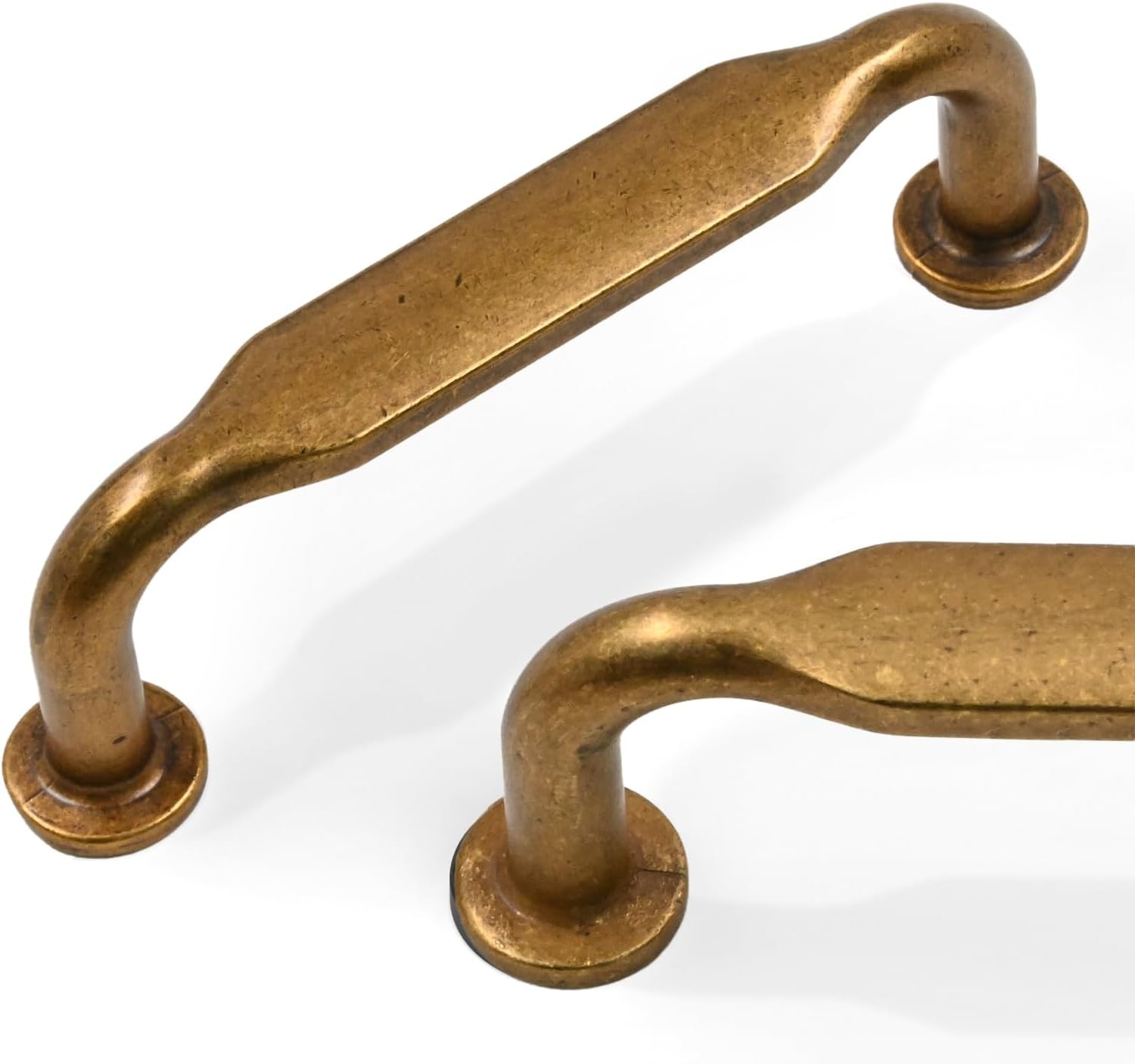 10pk Antique Brass Cabinet Pulls 3in Vintage Retro Drawer Hardware