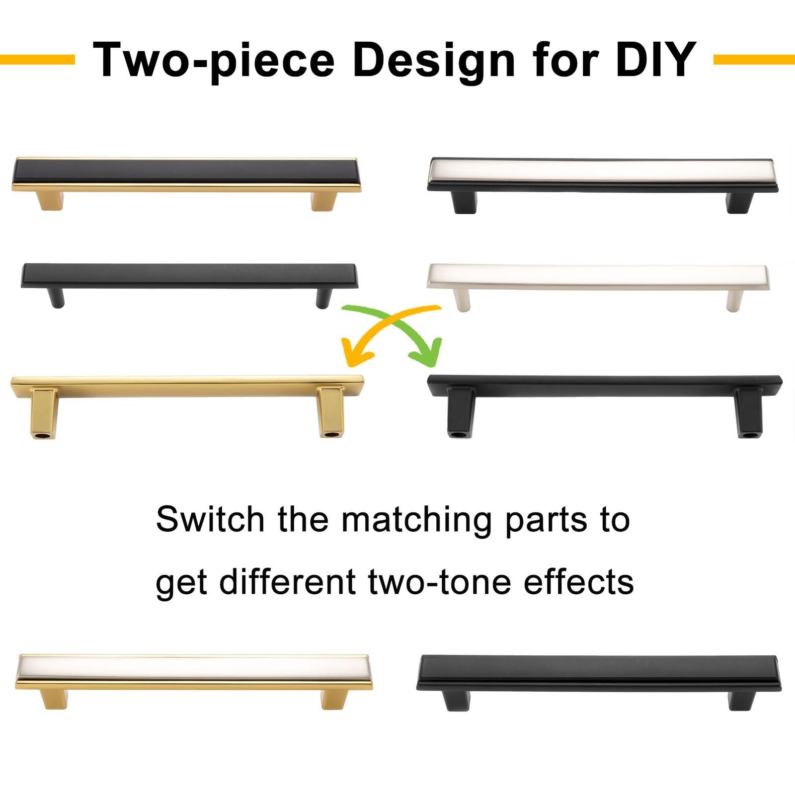 Gold and Nickel Cabinet Pulls Gold and Brushed Nickel Kitchen Cabinet Handles…