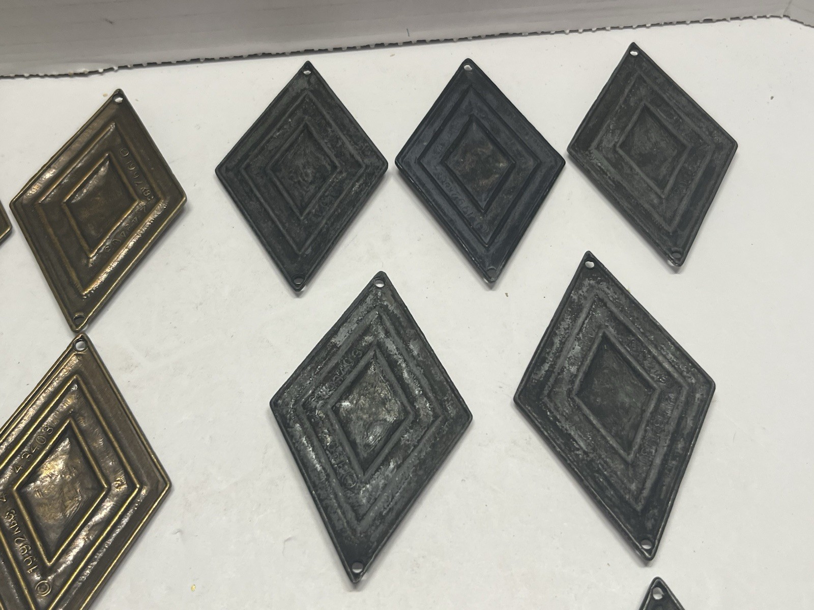 VTG. Lot (13) NOS KBC Decorative Diamond Bronze,Gray, Dark Gray Accent Hardware