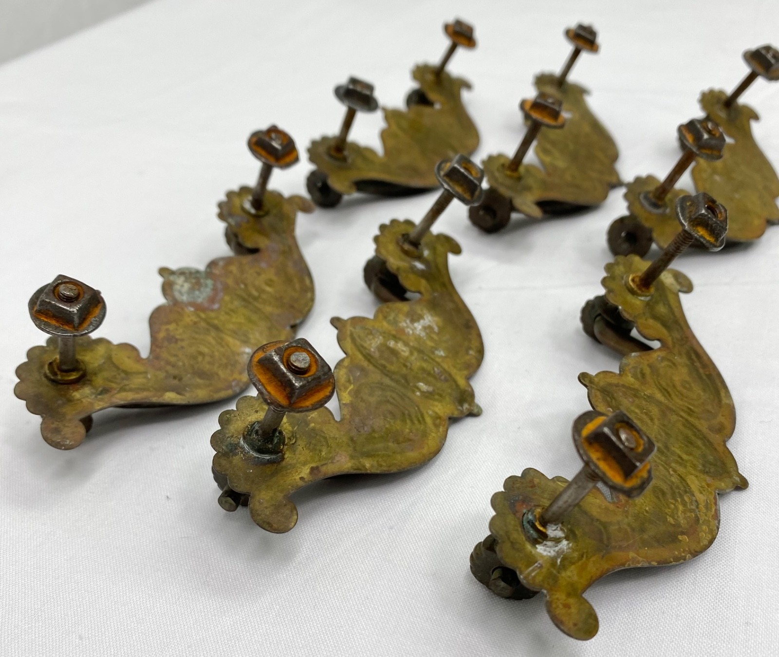 6 Antique Drop Bail Pull Drawer Cabinet Handle Ornate Eastlake Hardware