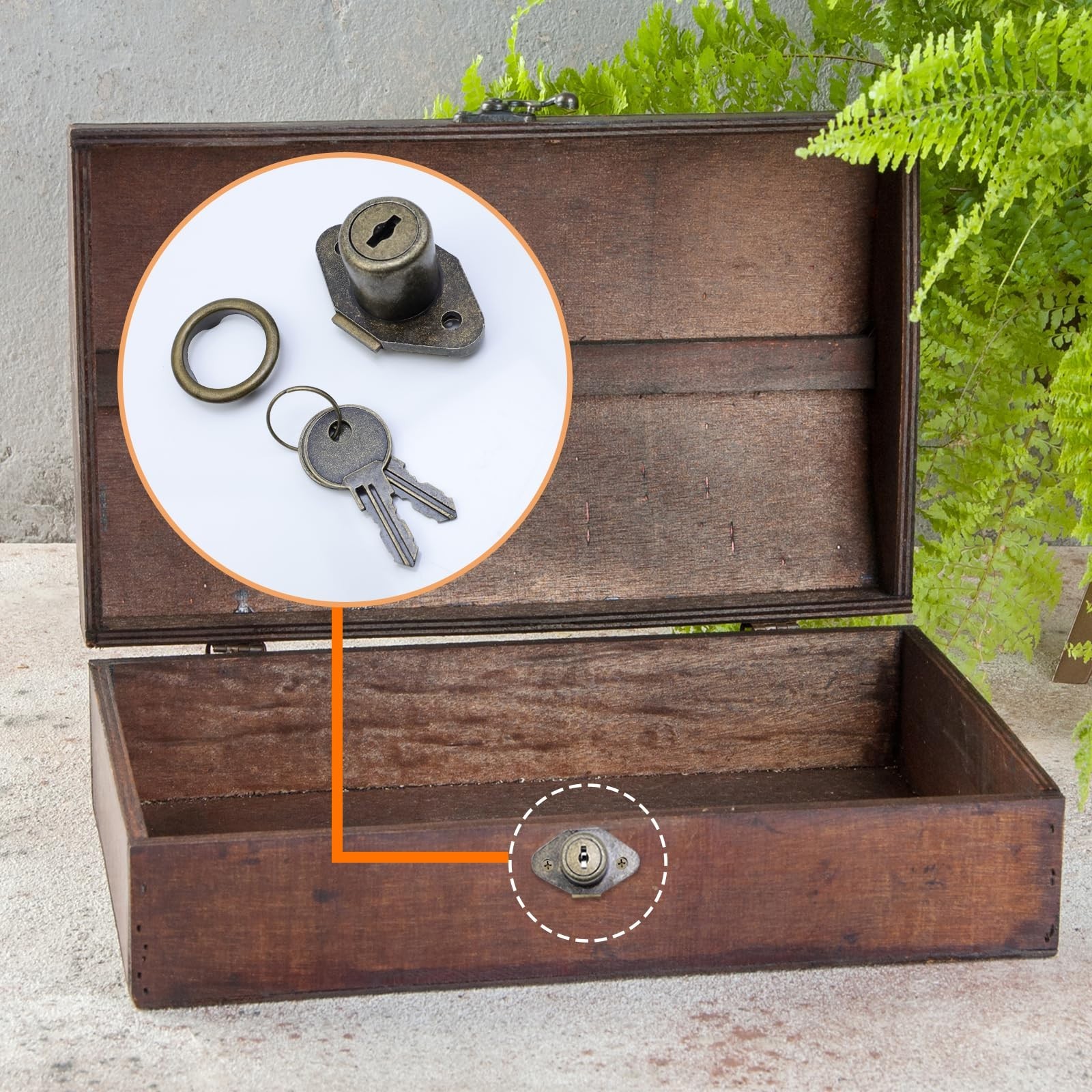 Antique Bronze Desk Cabinet Lock with Keys – 4 Pack Drawer Security Locks