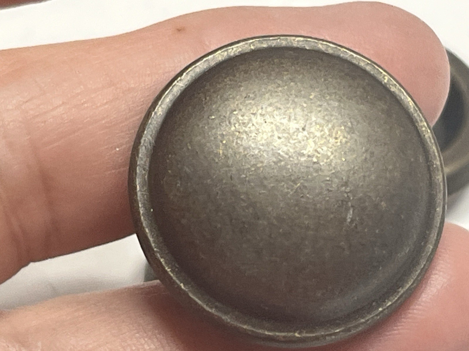 Vintage Lot (6) NOS KBC Heavy Round Dark Antique Bronze Drawer/Cabinet Knobs