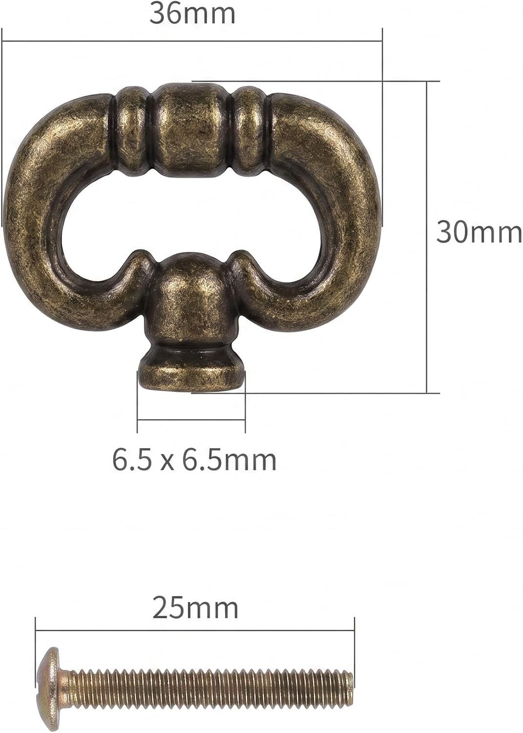 Elegant Antique Bronze Cabinet Knobs – Versatile Vintage Drawer Pulls 2 Pack