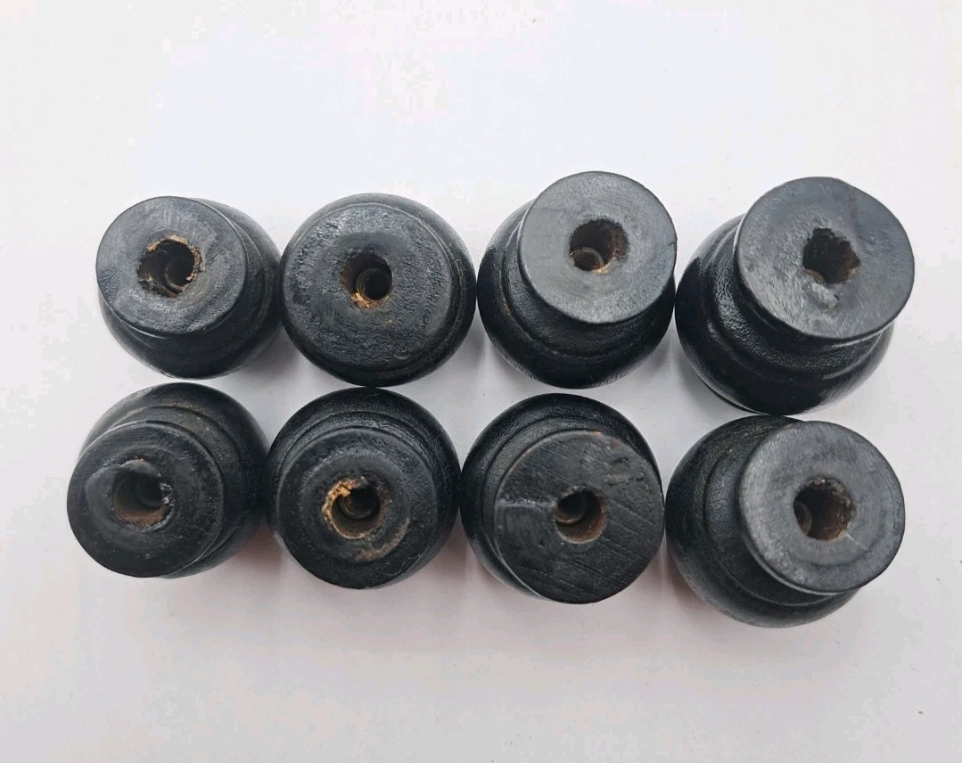 Vintage Drawer Pulls Door Spool Cabinet Knobs Cabinet Wooden Hardware Lot of 8