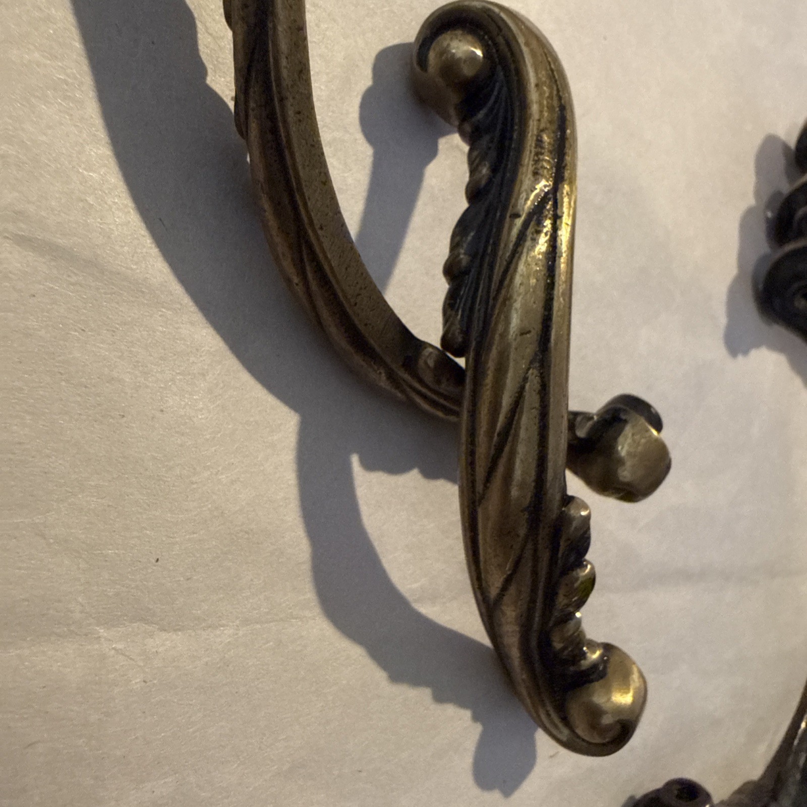 Lot Of 13 Vintage Brass Furniture Handles – 3 1/2” – Germany