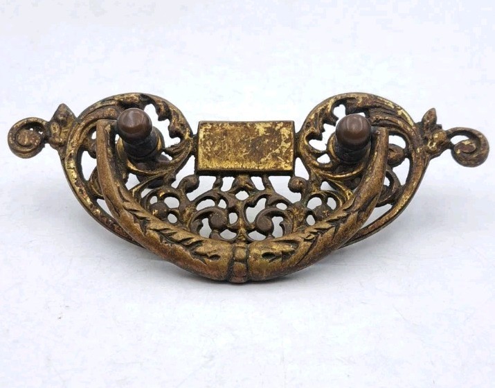 Antique Drop Bail Pull Drawer Cabinet Cupboard Handle Ornate Eastlake Hardware