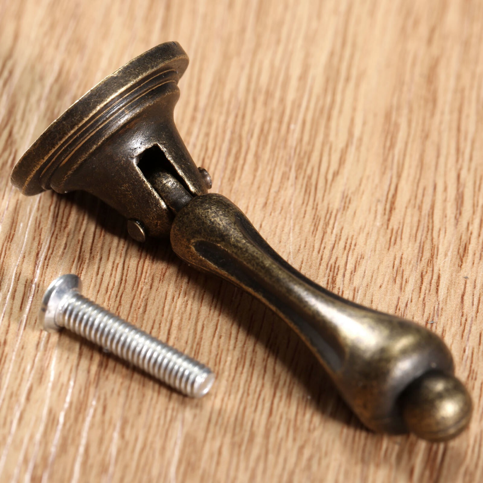 Antique Brass Drawer Pulls Handles Teardrop Vintage Cabinet Knobs
