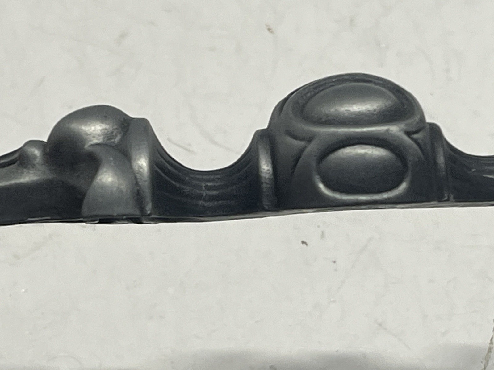 Vintage NOS KBC Heavy Gray/Black Ornate Fixed Pull