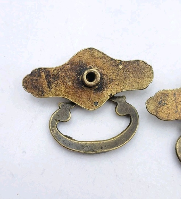 Antique Drop Handles Drawer Pulls Door Dresser Vintage Furniture Hardware Pair