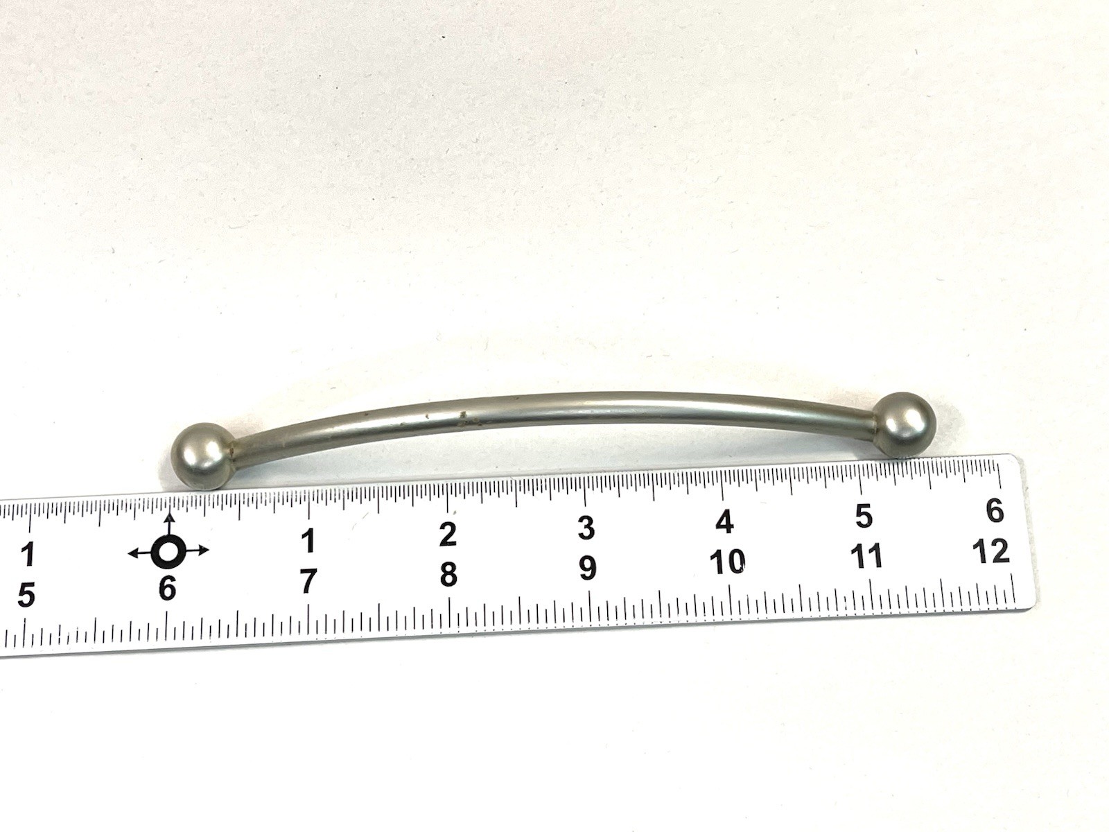 KBC MINIMALIST Vintage Nickel Drawer Pull Fixed Handle MCM 5″ OCB lot#1870
