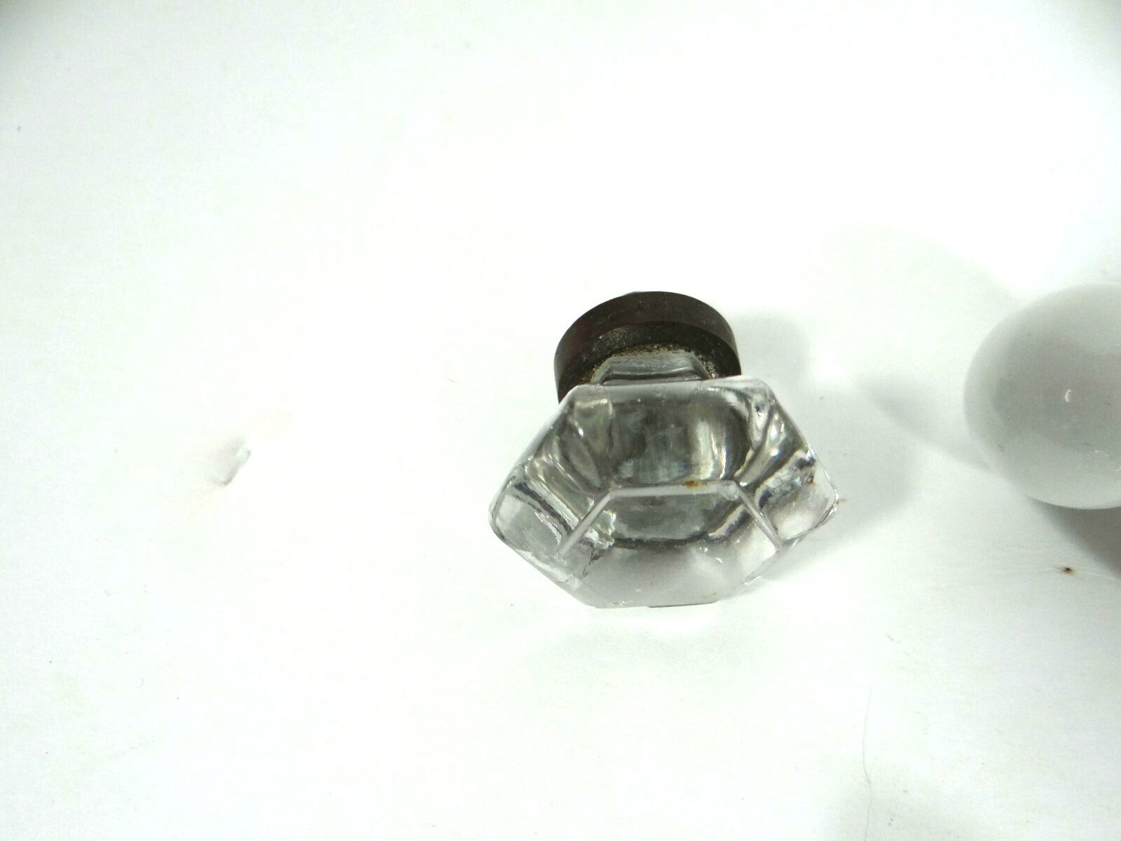 Mixed Lot Vintage Drawer Door Pulls 3 Glass 3 White Porcelain
