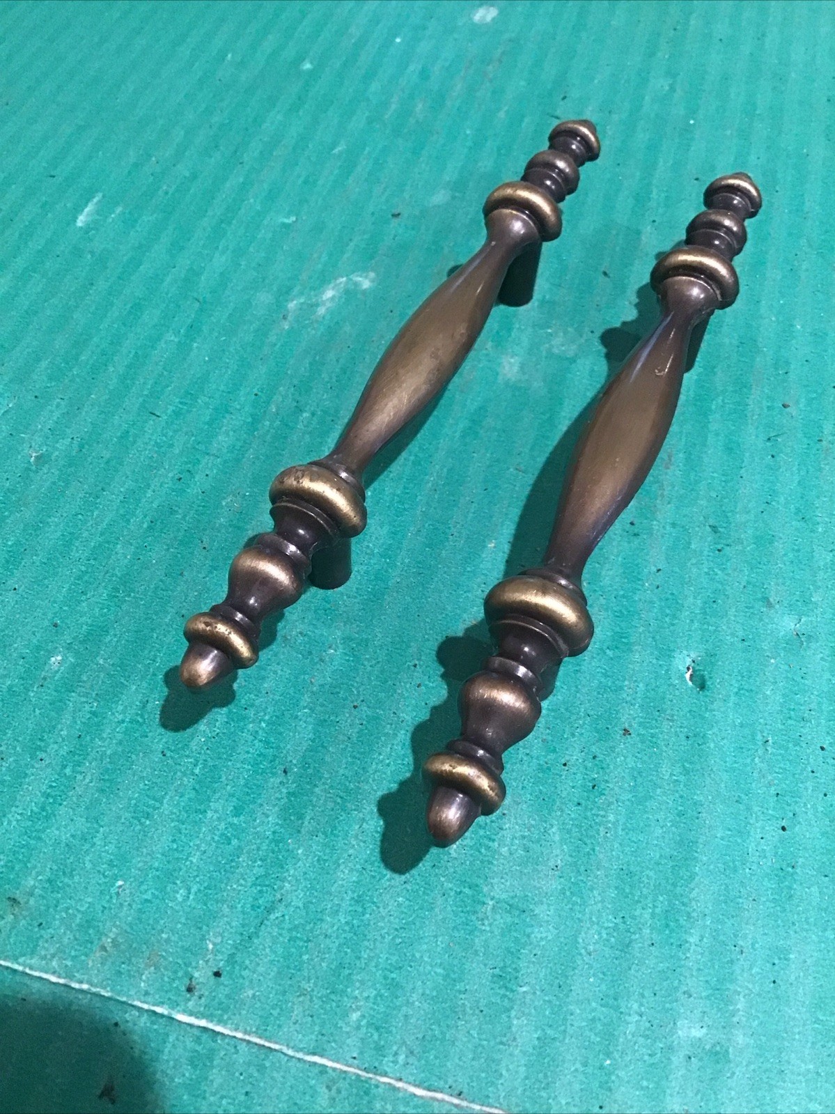 (2) Amerock Colonnade 1968 Drawer Pull Handle 150-1 Antique English Brass 3″ COC