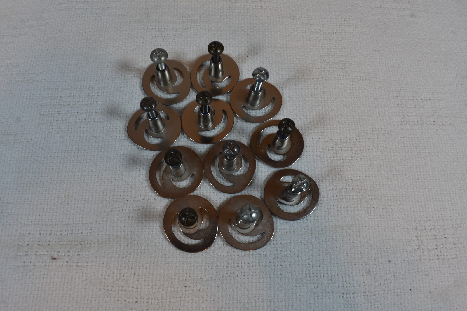 Satin Nickel-Colored, Unique & Fun Round, Swirl-Shaped , 1.25″ Drawer Pulls (11)