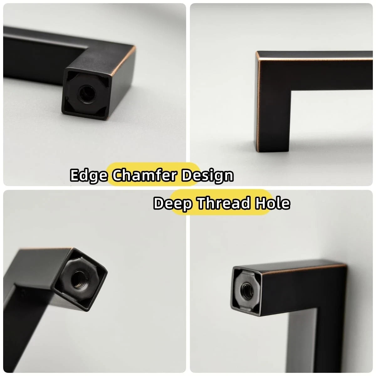 Aibeli 10 Pack Black Cabinet Pulls 8 Inch 203 mm Hole Centers