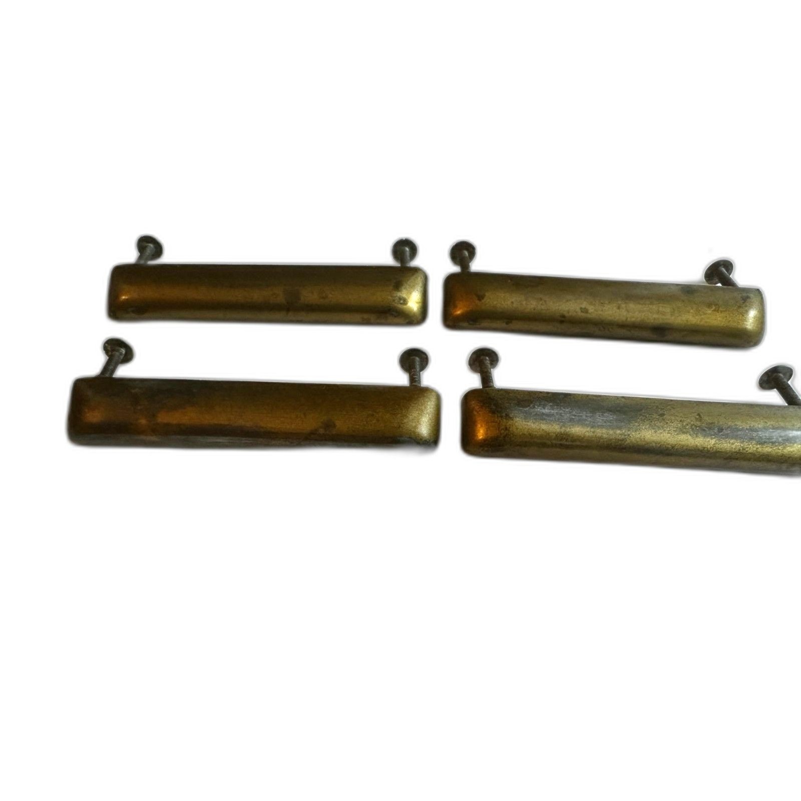 MCM Metal Finger Cup Pulls Set of 4 – 4.25″ center to center – Vintage Hardware
