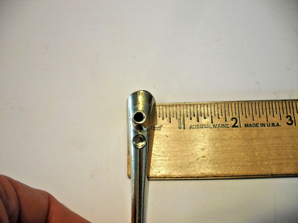 Vintage Nos Polished Brass Drawer Bar Pull Beveled Ends Cabinet Door Handle Ajax