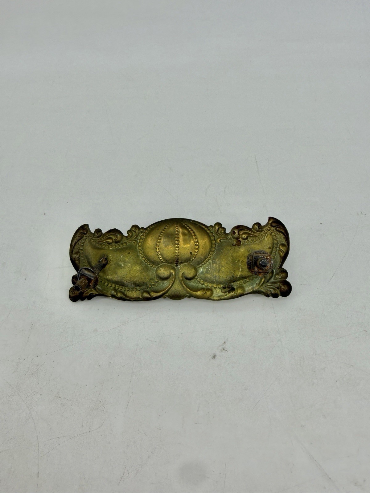 Antique Art Nouveau Floral Openwork Dresser Hardware 4 Drawer Knobs 2 Bail Pulls