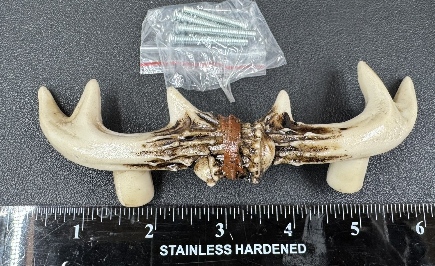 Set of 2 Western Rustic Deer Antlers Door Pull Furniture Hardware Bar Handles