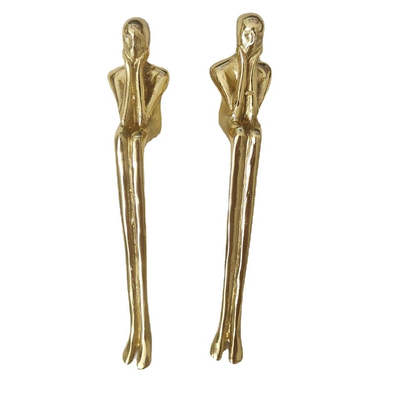 Little Golden Man Cabinet Handles Metal Drawer Pulls for Kitchen Furniture