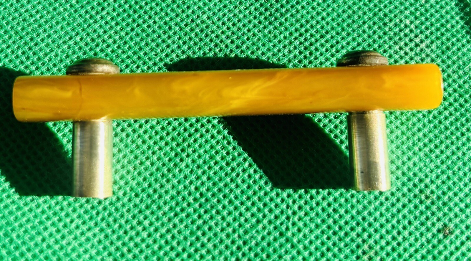 Art Deco Antique Hardware Tortoise Butterscotch Bakelite Drawer Pull 2”centers