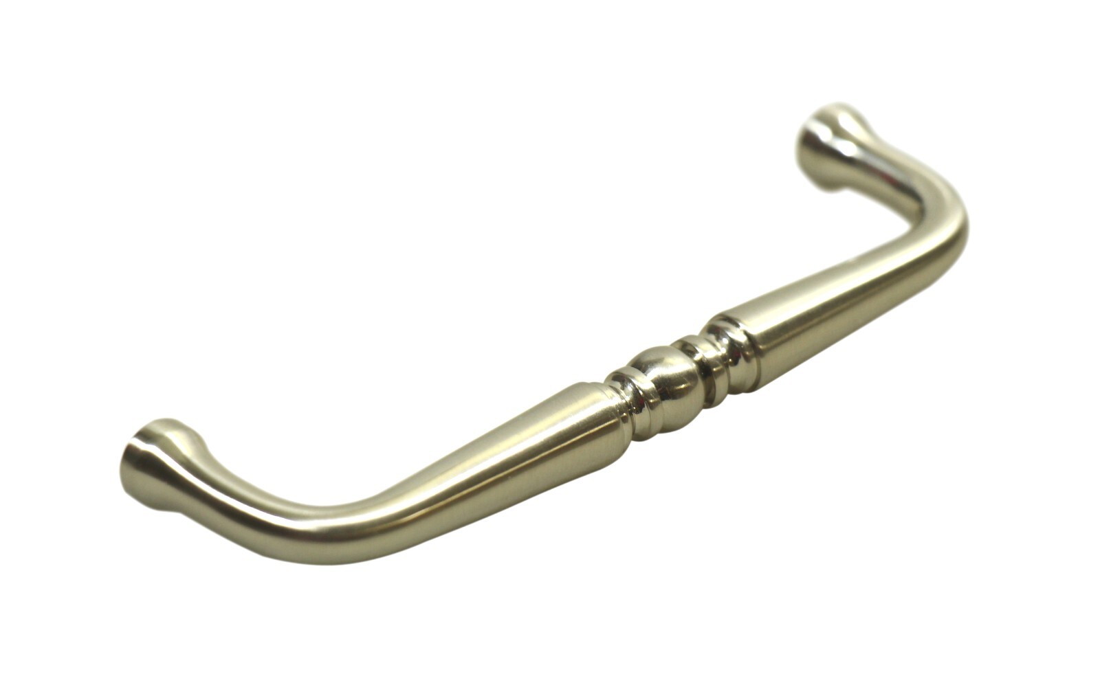 Modern Nickel Over Brass 4.125 in. Bridge Drawer Pull