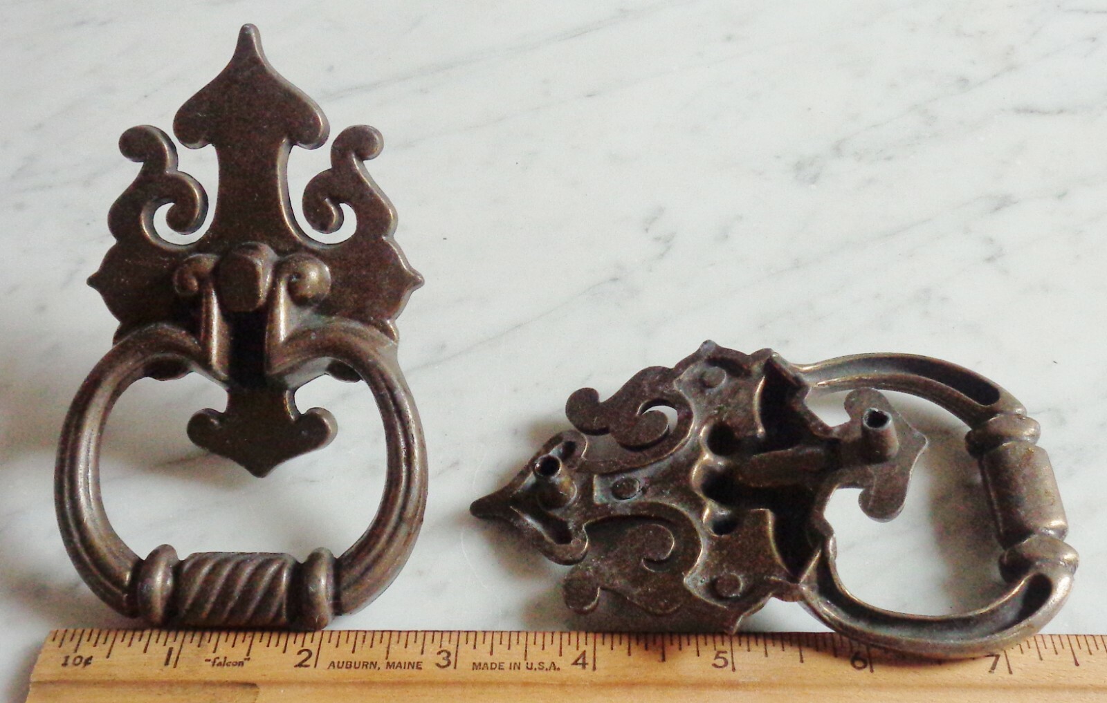 National Lock Co Spade Tip Colonial Drop Ring Bail Drawer Pulls 4 5/8 Set of 20