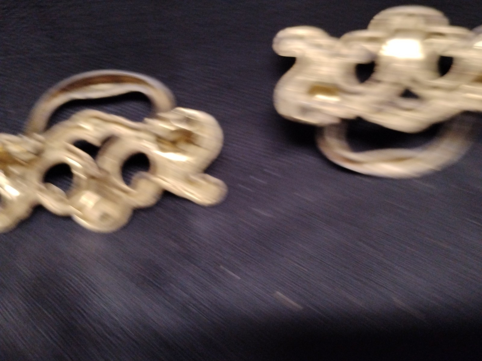 Vintage Brass Drawer Pulls Fixed Handle lot of 2 -3″ x 2 1/2″