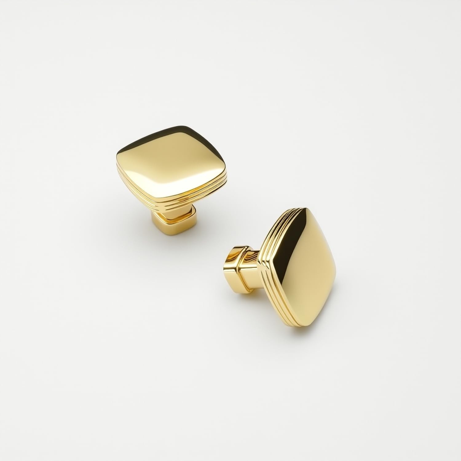 10 Pack Cabinet Knobs Polished Brass 1-3/16 Inch(30mm) Length Zinc Alloy Shin…