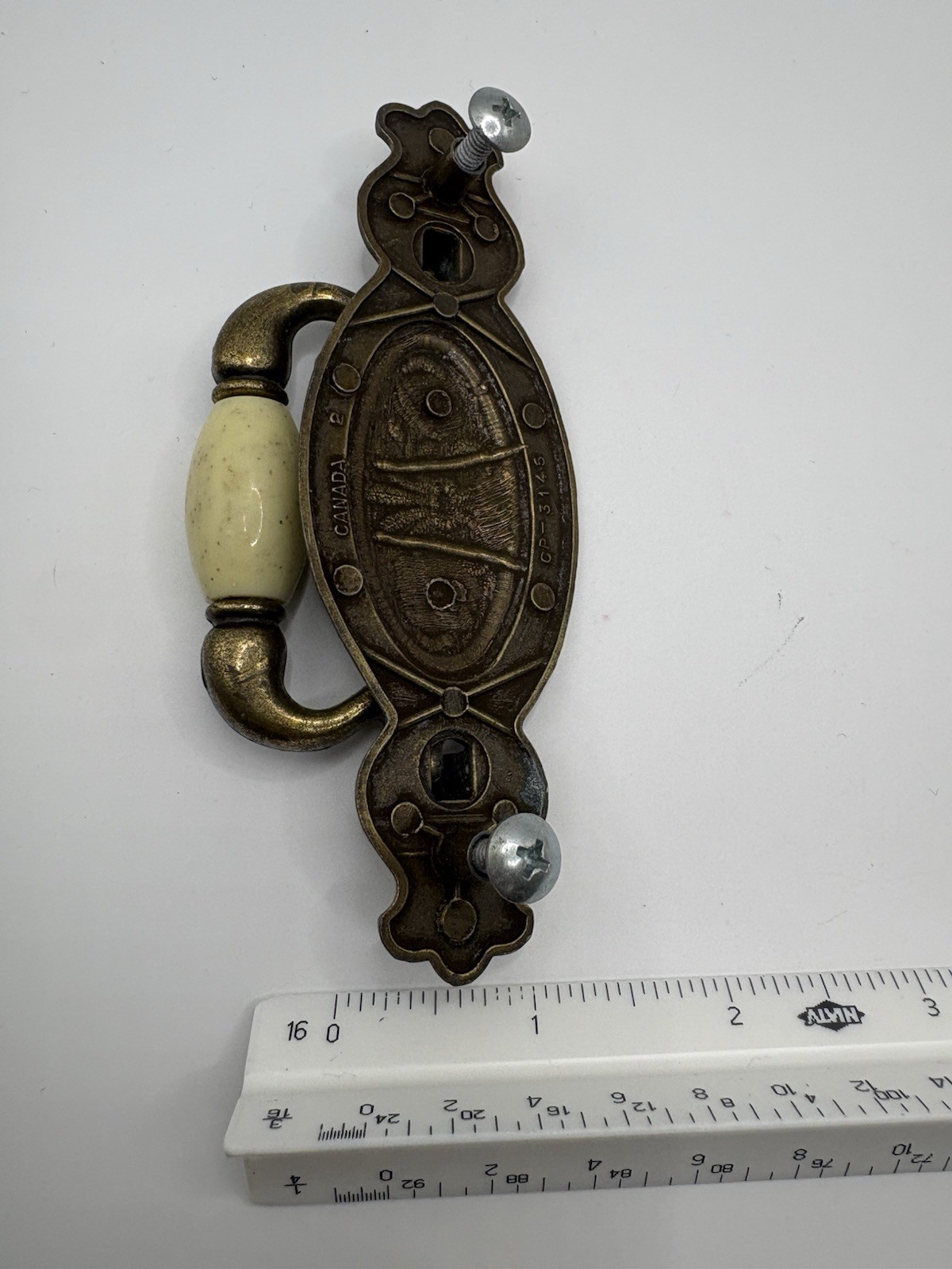 Vintage Brass Tone Dresser Drawer Cabinet Pull Handles CP-3145 Canada Set 2