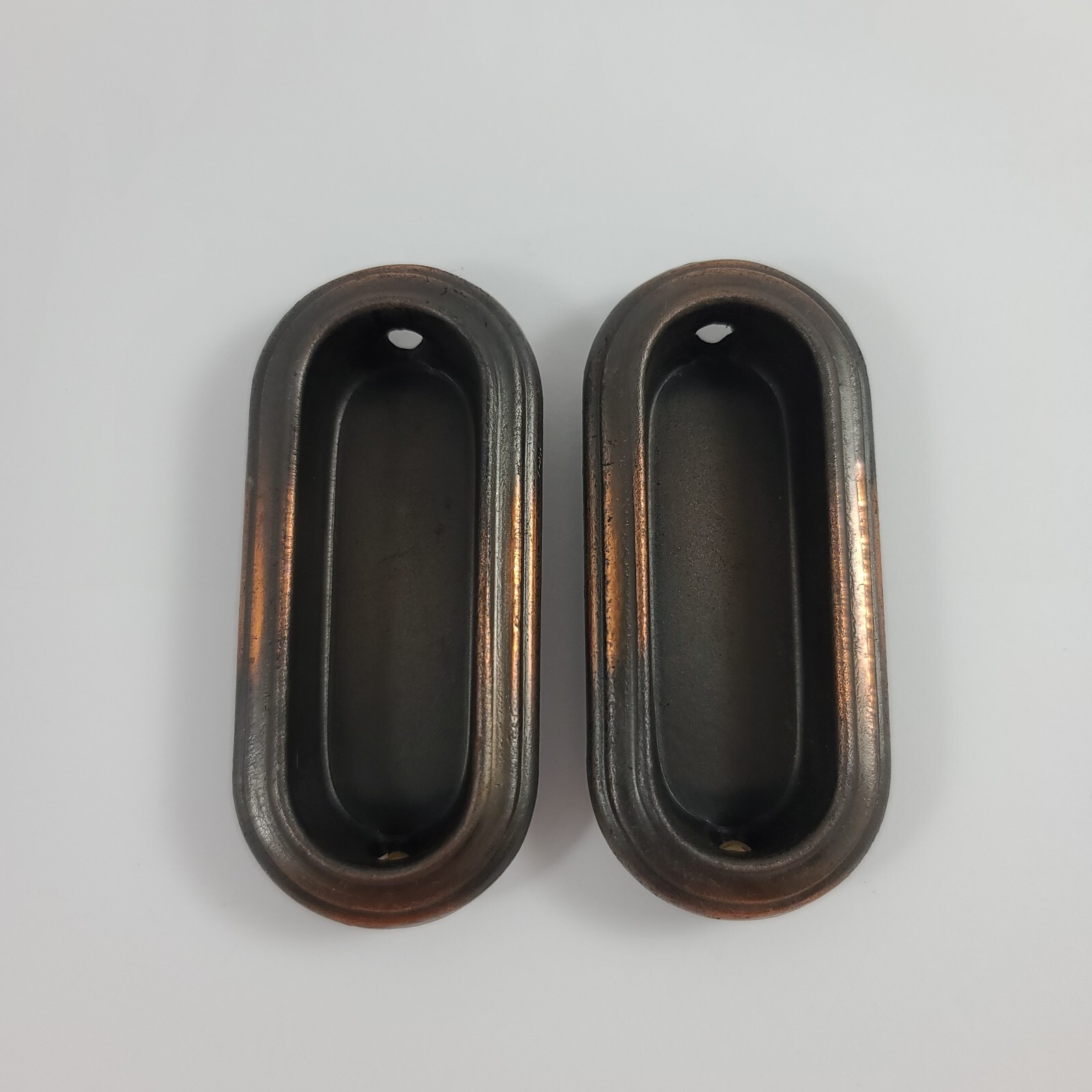 Vintage 1960s Amerock Recessed Drawer Pull Pair Finger Pull 1583