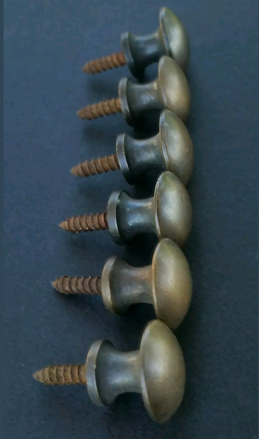 100 Sm.vtg. Antique Style Solid Brass Stacking Barrister Bookcase 5/8″ Knobs #K2