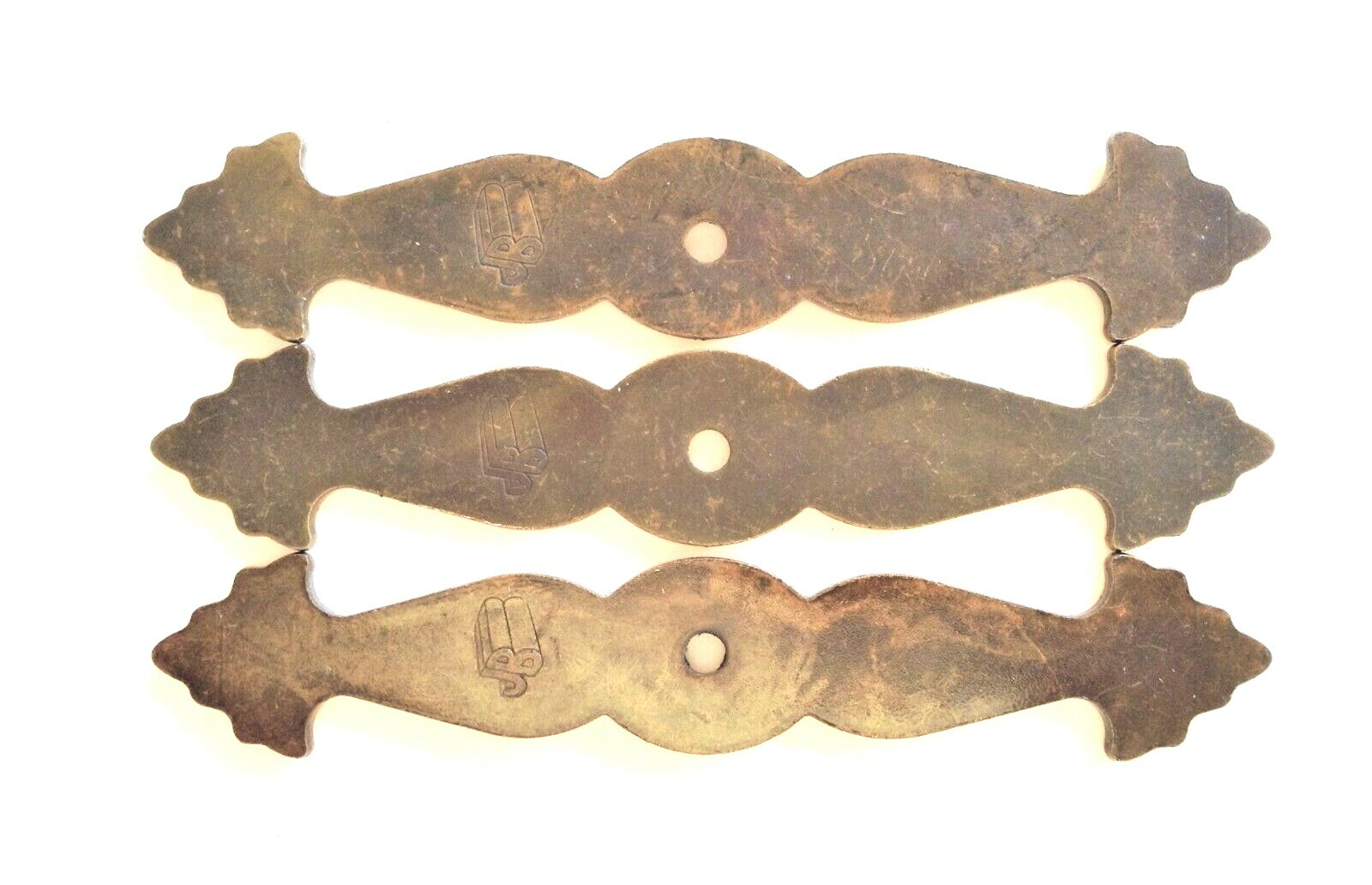 10 Ajax JB Cabinet/Furniture Drawer Back Plate Burnished Brass Finish 4-3/4″