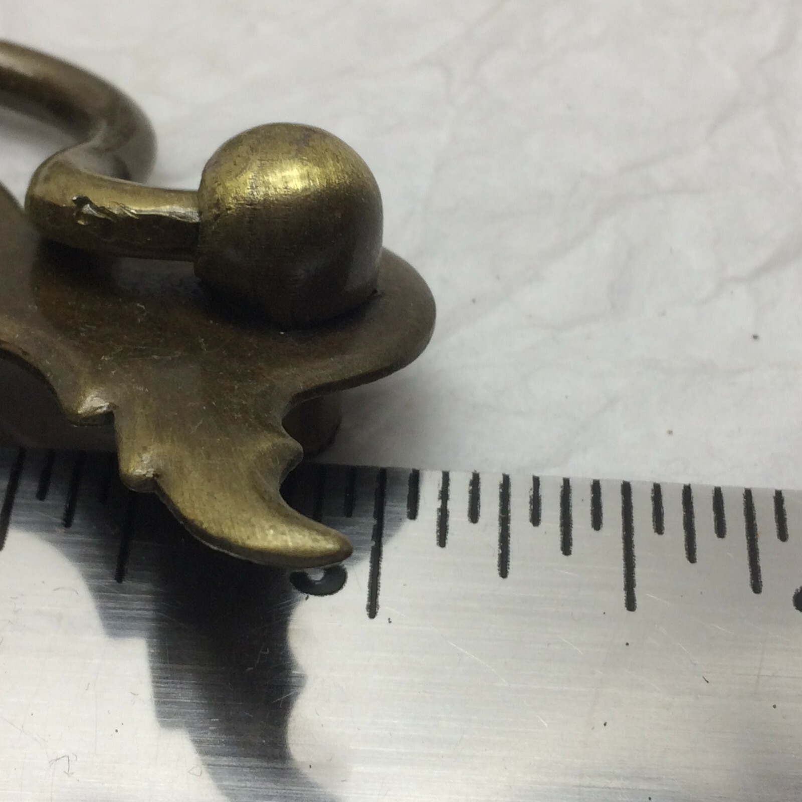 8 Vtg Drawer Pulls Pressed Tin Metal Ornate Design DIY Project Hardware floral