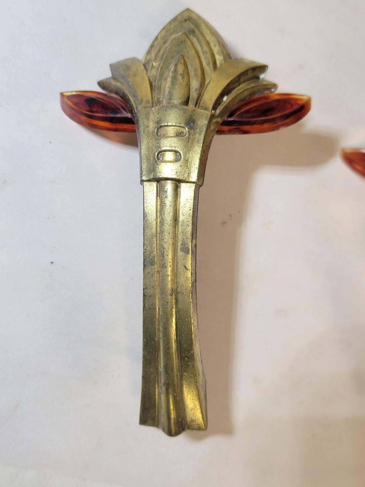 4 Art Deco Drawer Handle Streamline Theater-Style Vertical Pull Vintage Hardware