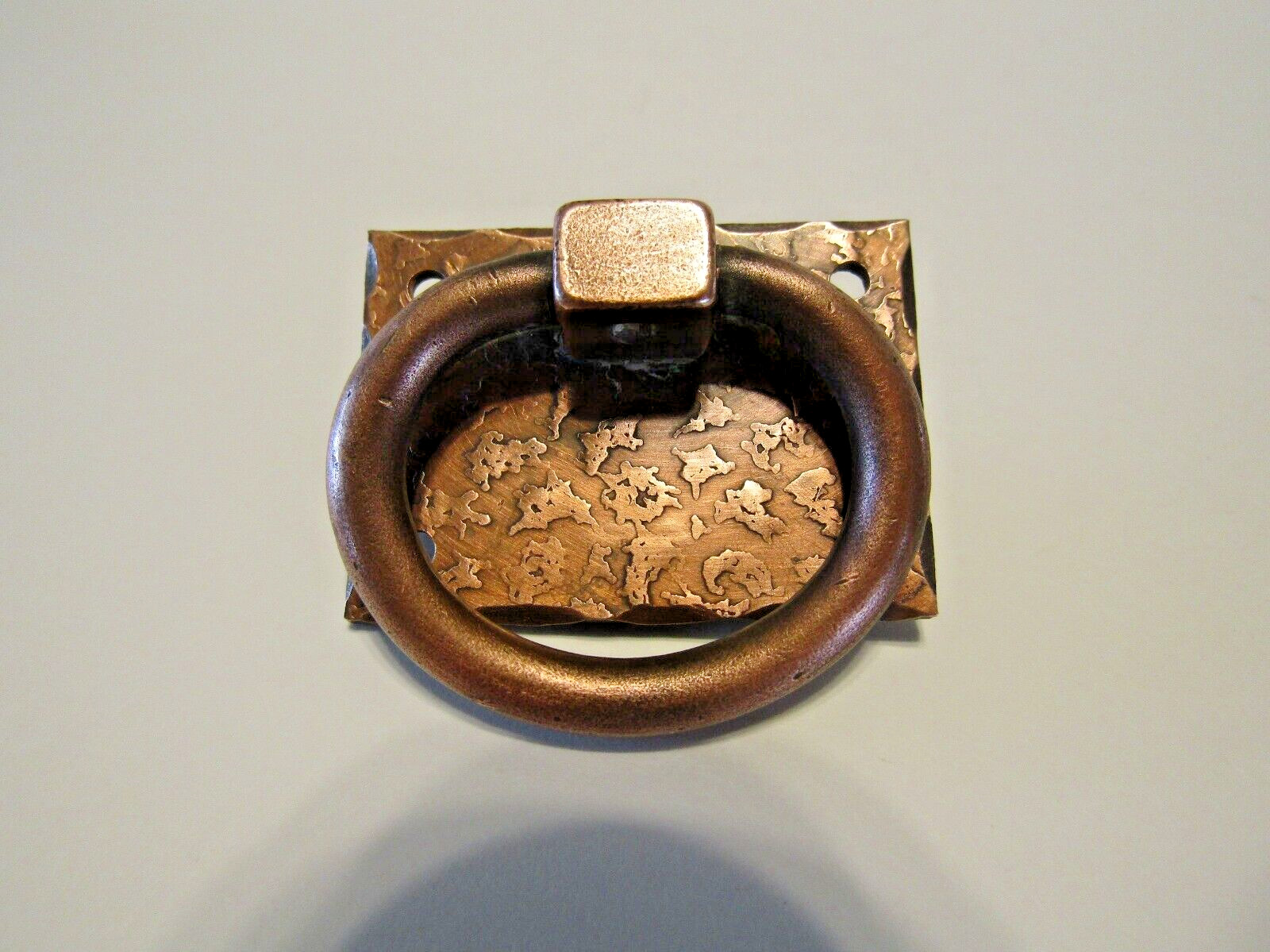 Vintage Copper Drop Ring Drawer Finger Pull Cabinet Door Handle Stanley