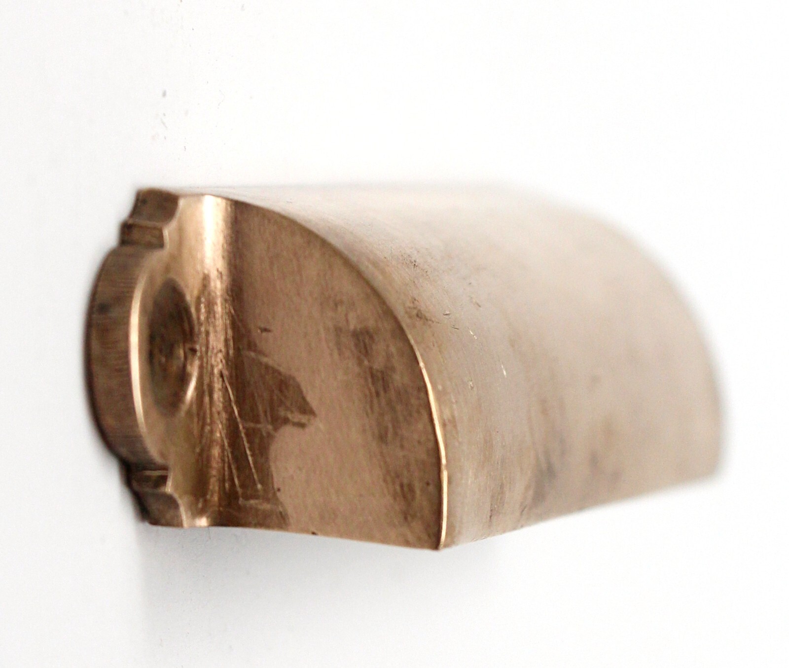 Antique 3.75 in. Traditional Polished Brass Bin Pull