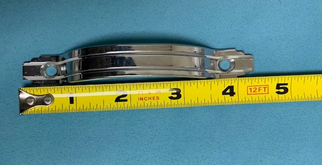 Chrome Art Deco Cabinet Drawer Pulls 1940’s stepped geometric ends