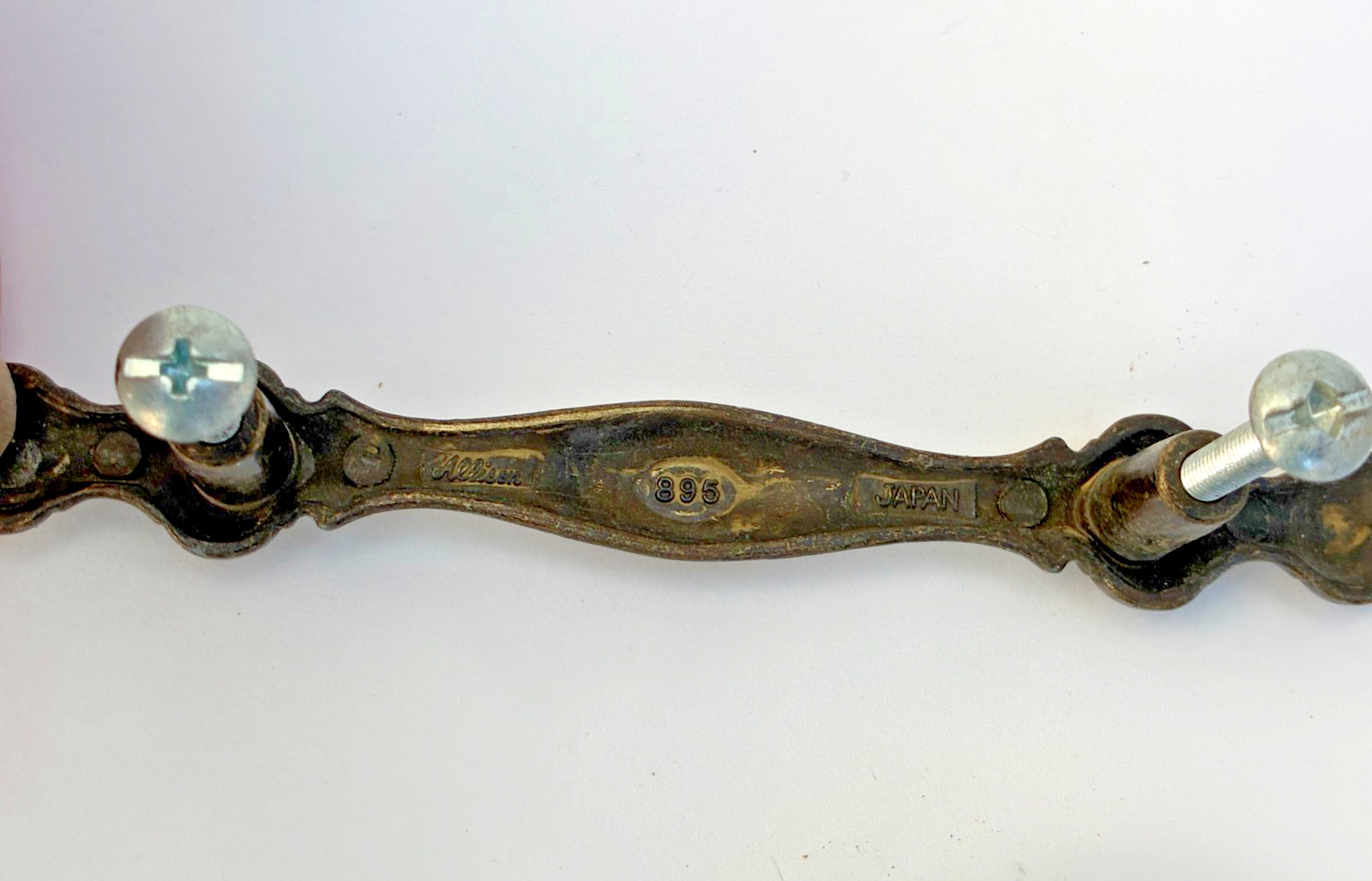 Lot Brass & Metal Pulls Cabinet Handle Mixed Material Distressed Vintage Salvage