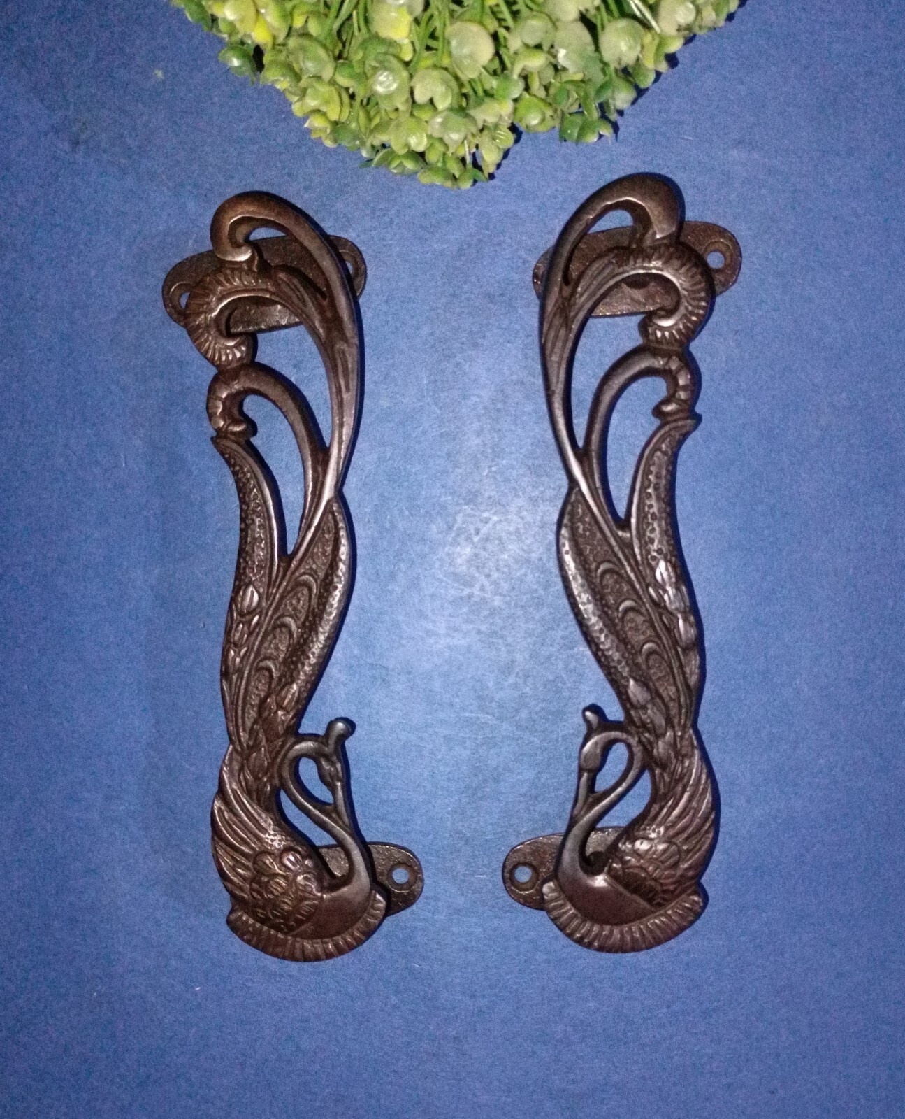 Peacock Design Cupboard Puller Brass Pheasants Bird Theme Door Handle Set AJ103