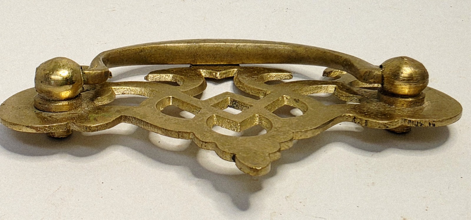 Lot Of 9 Brass Drop Bail Drawer Pull Handles Salvage 4×2.5″