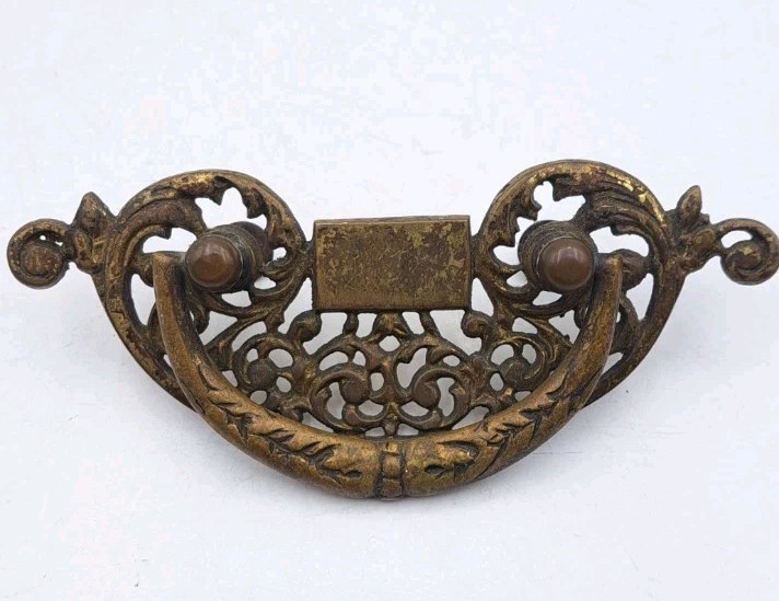 Antique Drop Bail Pull Drawer Cabinet Cupboard Handle Ornate Eastlake Hardware