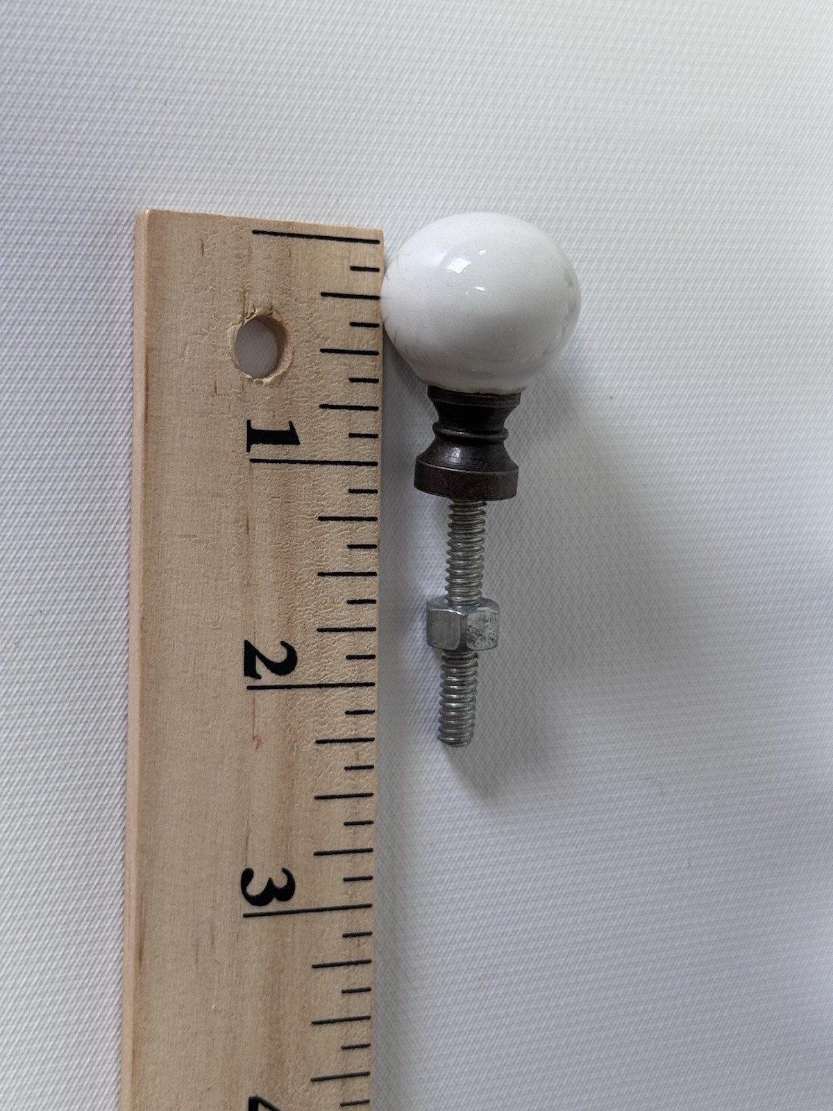 11 Mid Century 3/4” Drexel Declaration Style Porcelain Brass Ball Drawer Knob