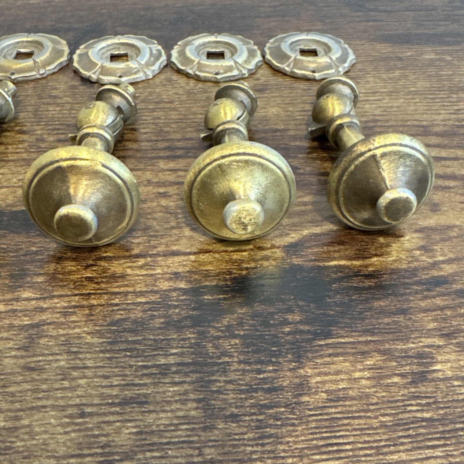 Drexel Esperanto Drawer Pulls (8) Teardrop Dresser Nightstand Backplate Vintage