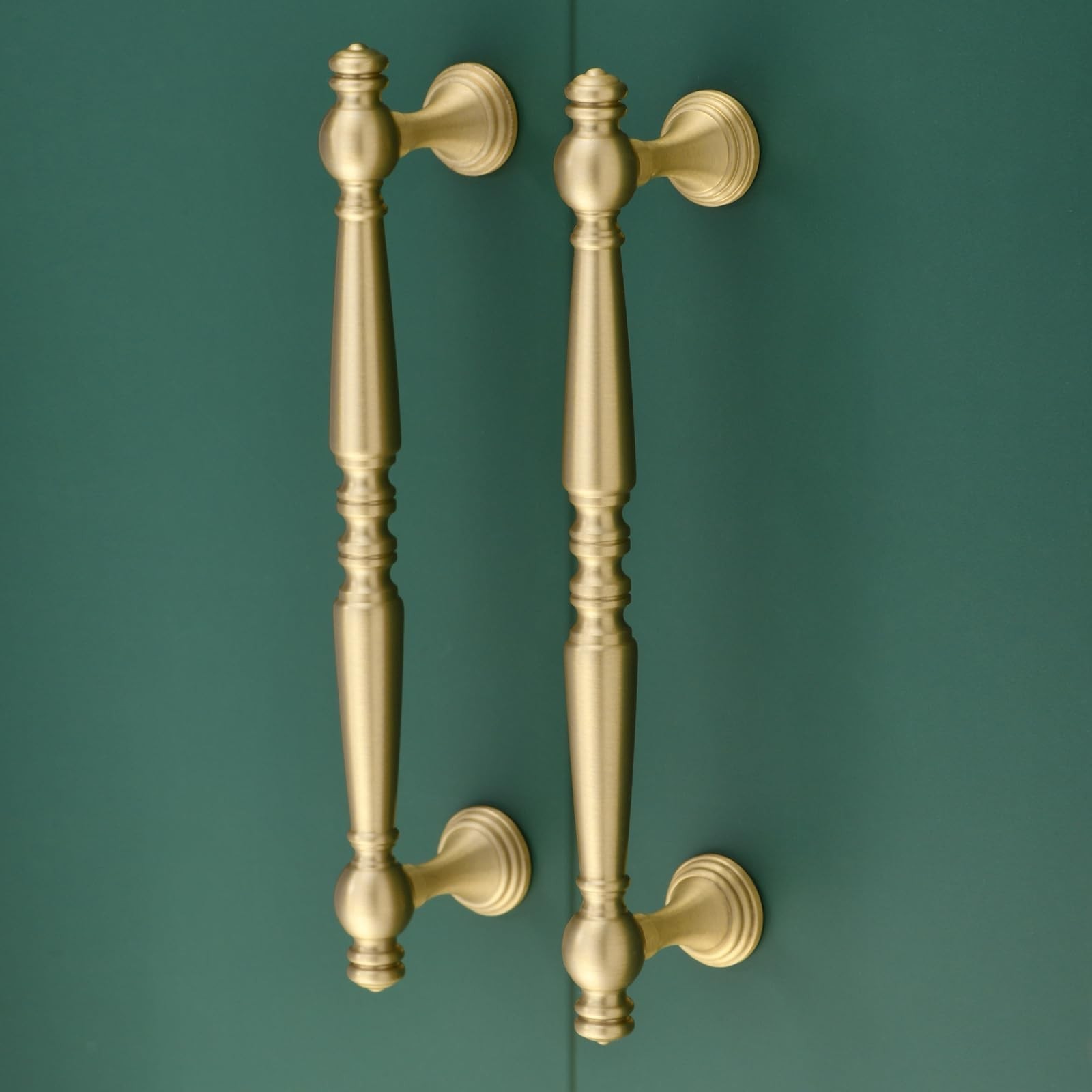 2 Pack Brushed Gold Cabinet Pulls, 5 Inch(128mm) Solid Brass Kitchen Cupboard…