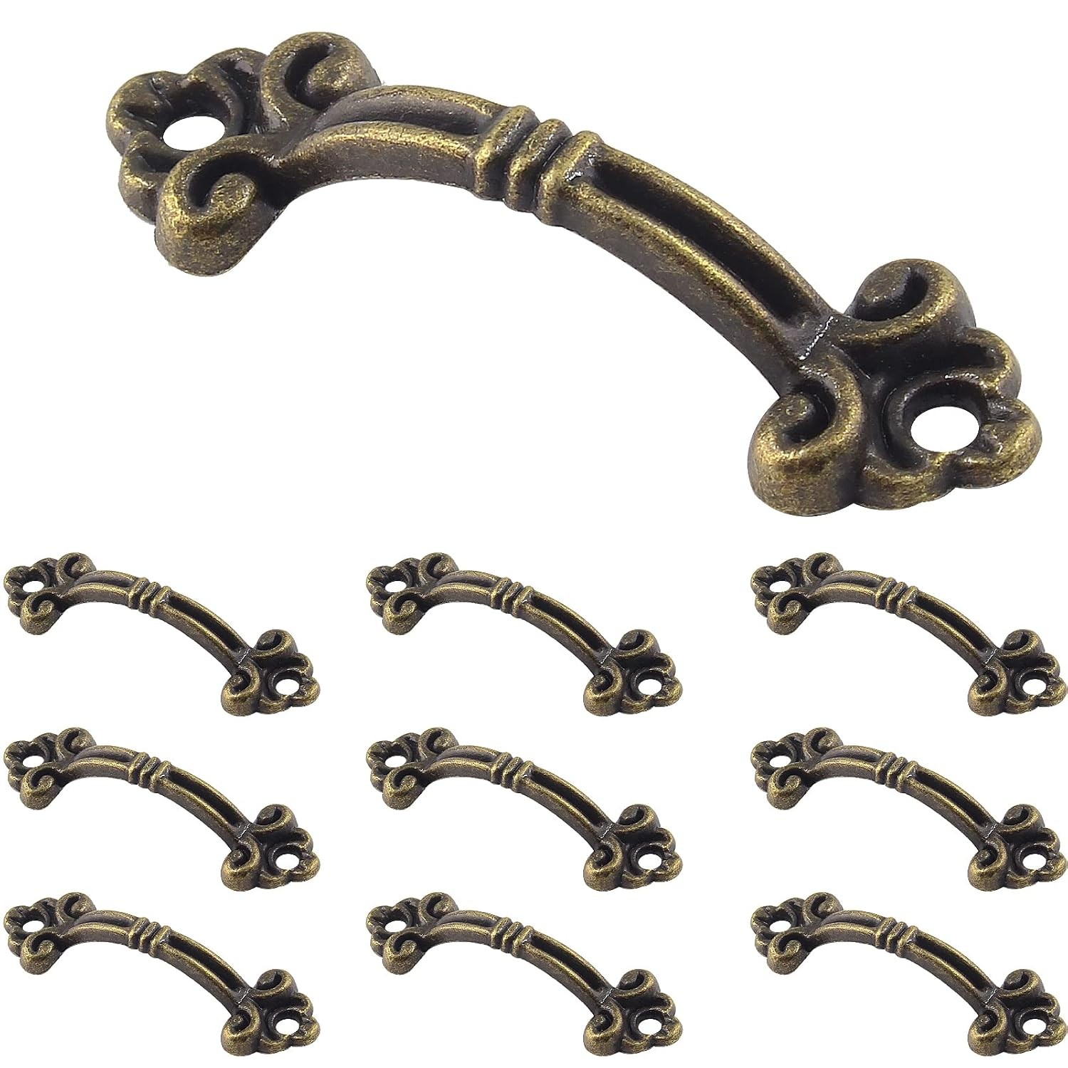 Vintage Bronze Mini Antique Style Zinc Alloy Drawer Pulls 20pcs Hardware Set