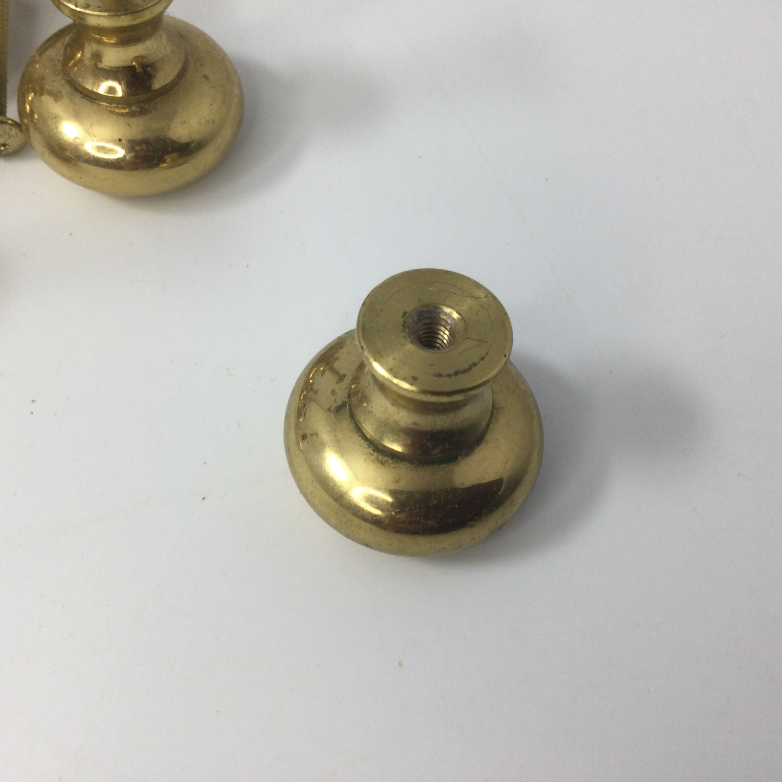 Brass Gold Metal 14 Drawer Cabinet Knobs Pulls with Screws 1 2/8″ No 2