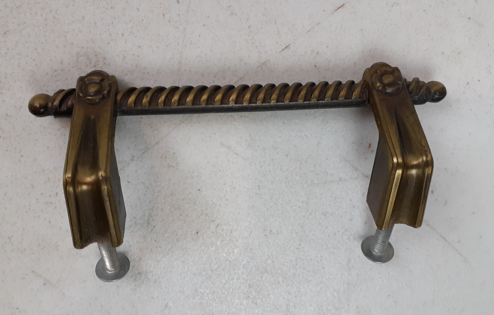 Lot of 11 Vintage Ajax “Roped” Metal Drawer Pull/Cabinet Handles w Screws 4.5″