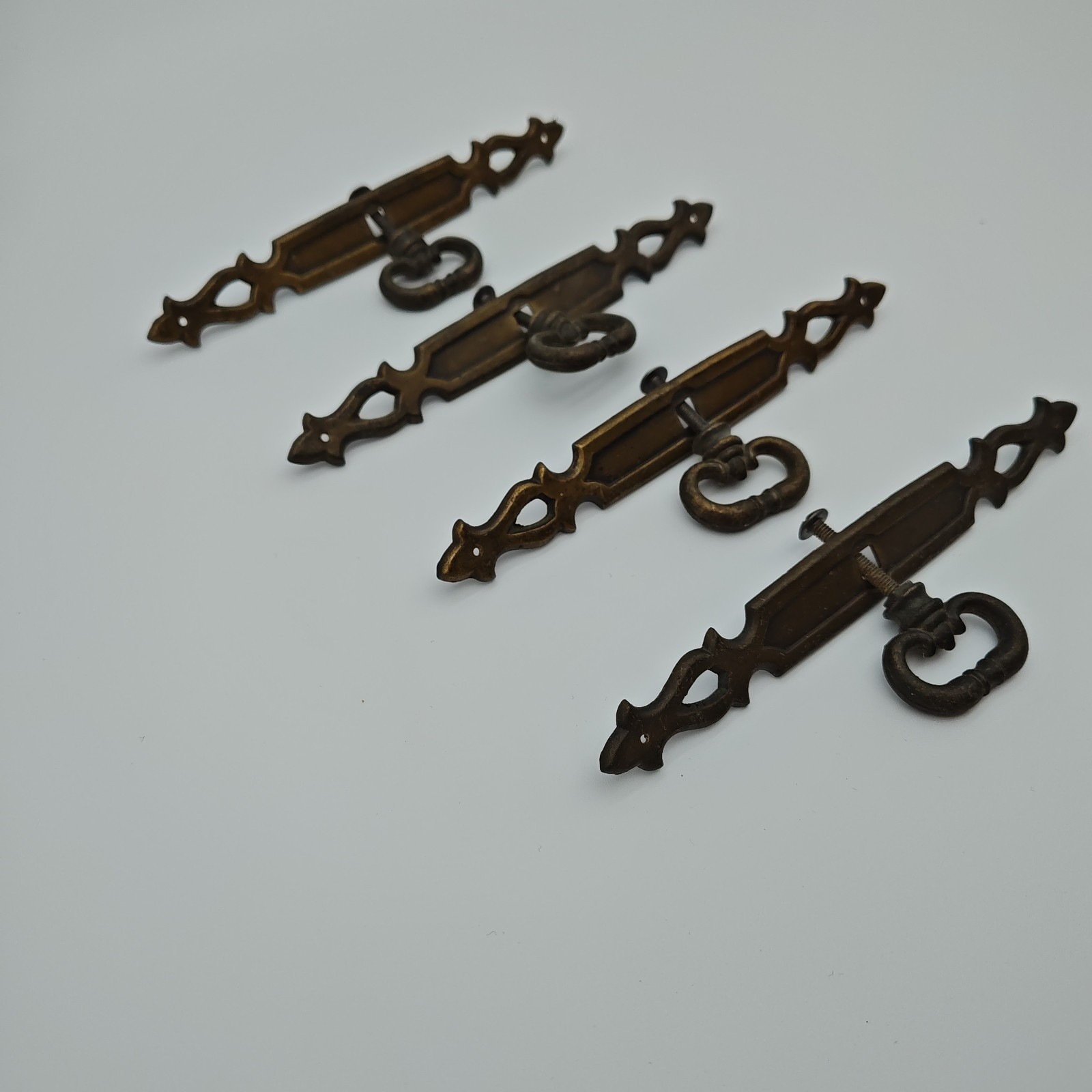 Set 4 Amerock A9711DC Gothic Spanish Revival Bail Drawer Pull Cabinet Pulls