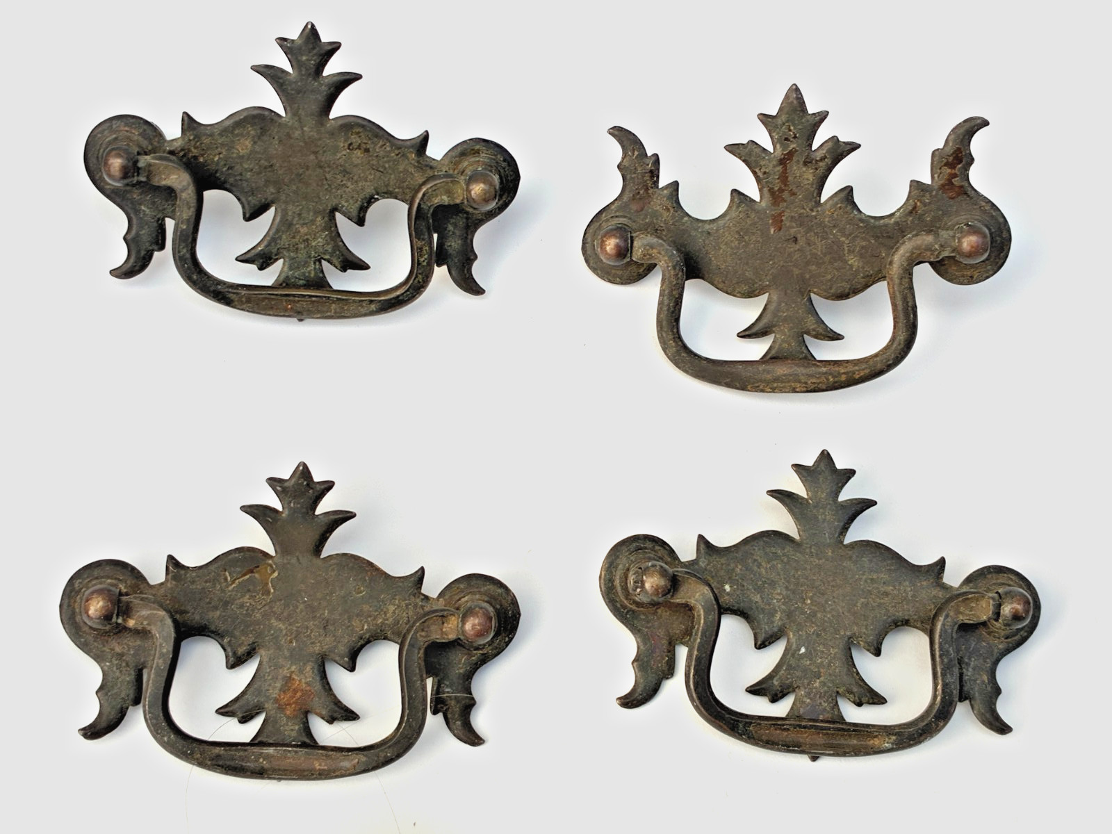 Lot Brass & Metal Pulls Cabinet Handle Mixed Material Distressed Vintage Salvage