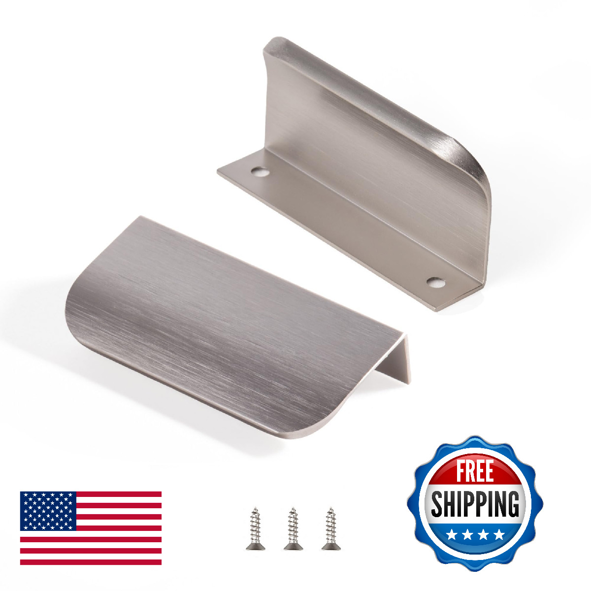 Sunlithor Edge Finger Tab Pull For Cabinets Kitchen Concealed Drawer Pulls
